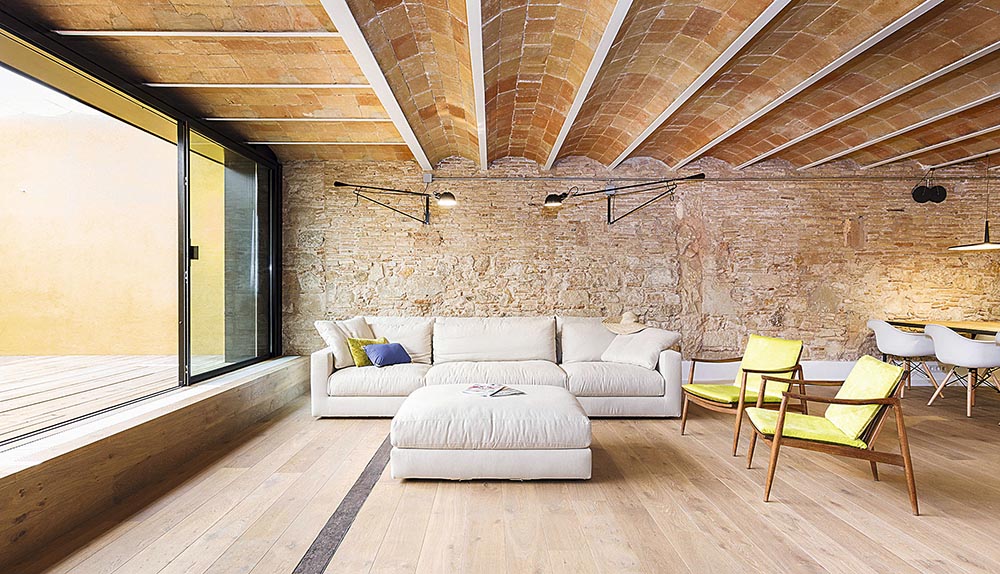 salon abierto rustico