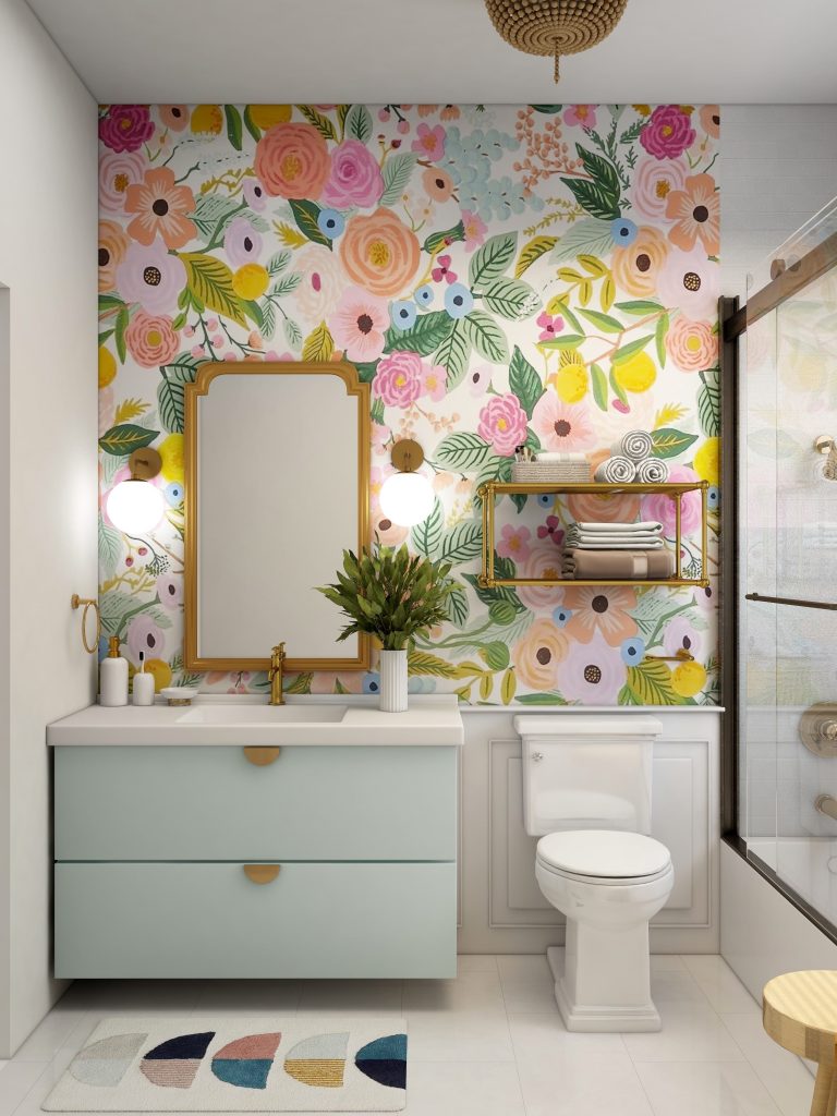 Papel pintado para baños, la tendencia para crear baños originales